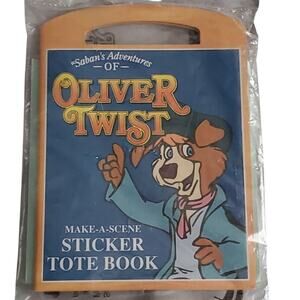 1997 Long John Silvers Oliver Twist Sticker Tote Book New in Package